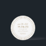 Sunburst Modern Spara Datumet<br><div class="desc">Med en handdragen solnedgång i ram och parad med elegant är det här att spara datumkortet ett snyggt sätt att meddela ditt datum till dina nära och kära. Lägg till ytterligare information på baksidan.</div>