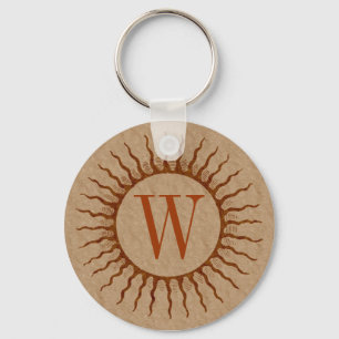 Sunburst Monogram Keychain Nyckelring