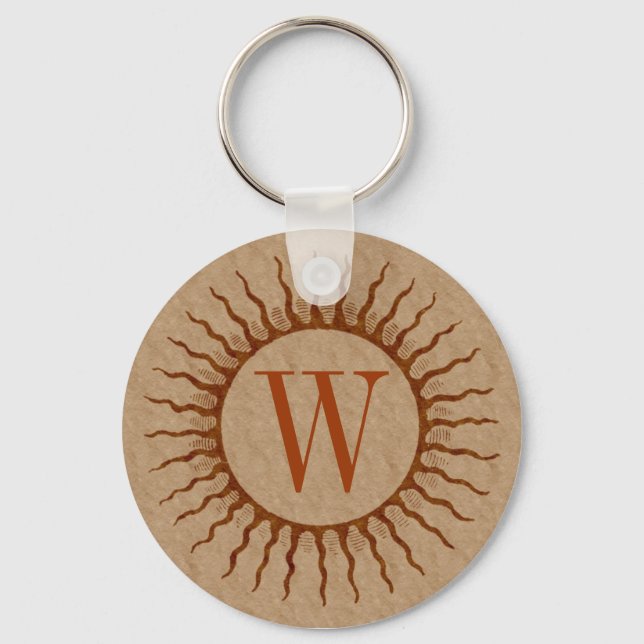 Sunburst Monogram Keychain Nyckelring (Framsida)
