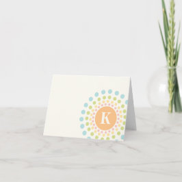 Sunburst Monogram Notecard Anteckningskort