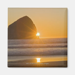 Sunburst- och höstacksten på udd Kiwanda Magnet