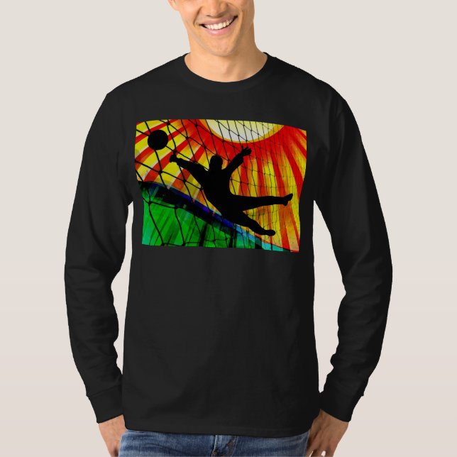 Sunburst och netto fotbollGoalie Tee Shirt (Framsida)