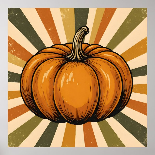 Sunburst Pumpkin Charm Poster (Framsidan)
