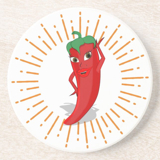 Sunburst Red Hett Pepper Diva Underlägg (Framsidan)