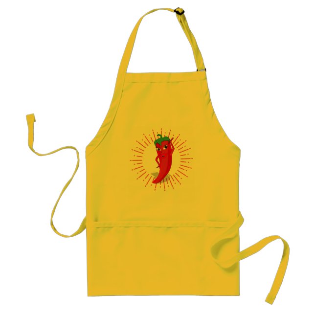 Sunburst Red Hett Pepper Diva Vuxen Apron Förkläde (Framsidan)
