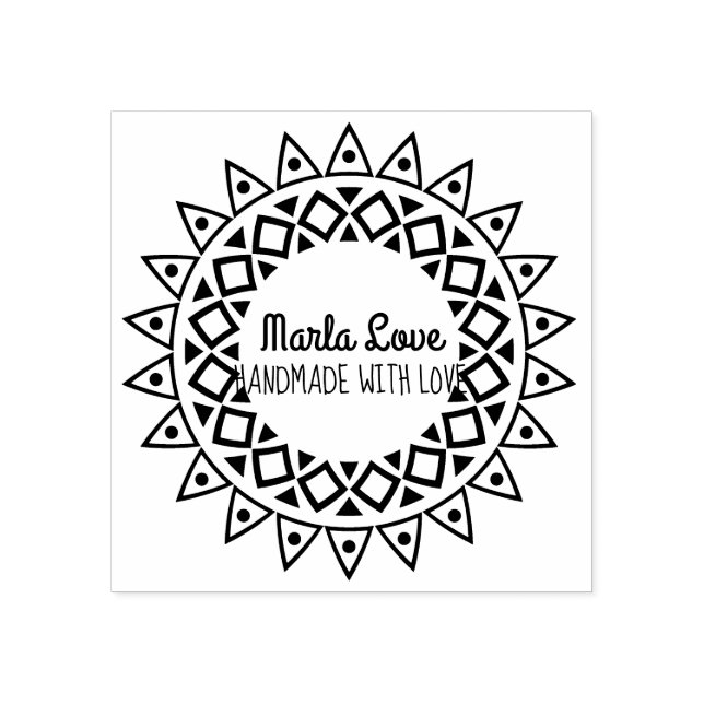 SUNBURST Returadress Frimärke Stämpel (Tryck)