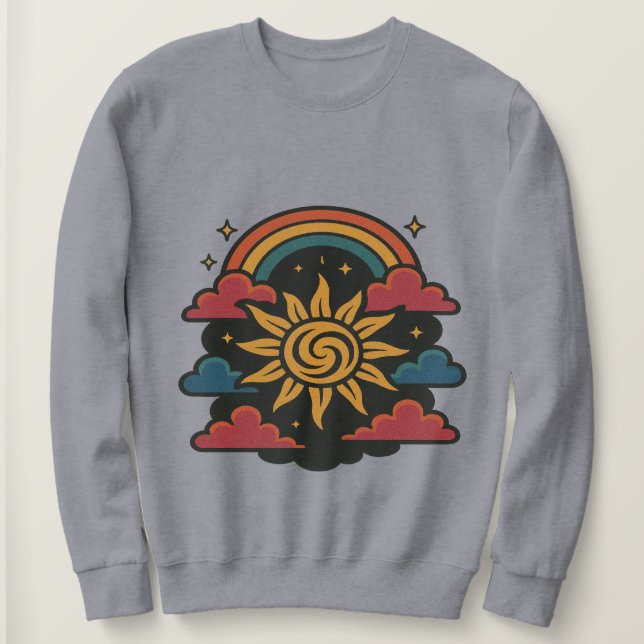 Sunburst Reverie - Vintage Daydröm T Shirt (Design framsida)