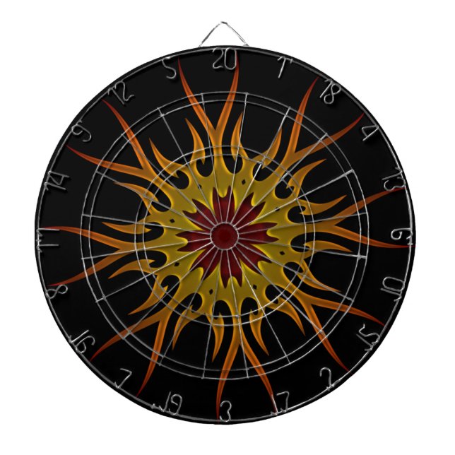 Sunburst Sol Rays Dart Board Darttavla (Framsidan)