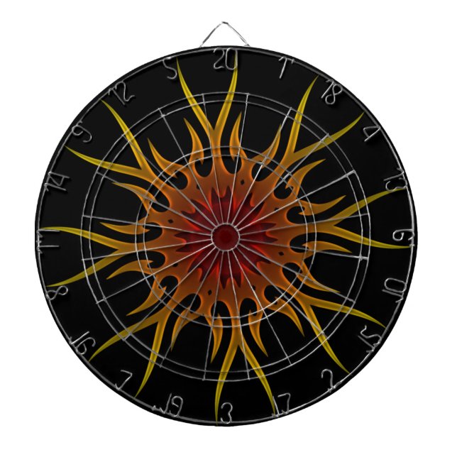 Sunburst Sol Rays Dart Board Darttavla (Framsidan)