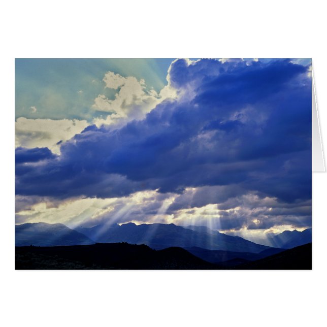 Sunburst - Westerna Nevada Hälsningskort (Framsidan Horizontal)