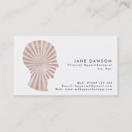 sunburstHypnotherapist för trance rosa visitkort