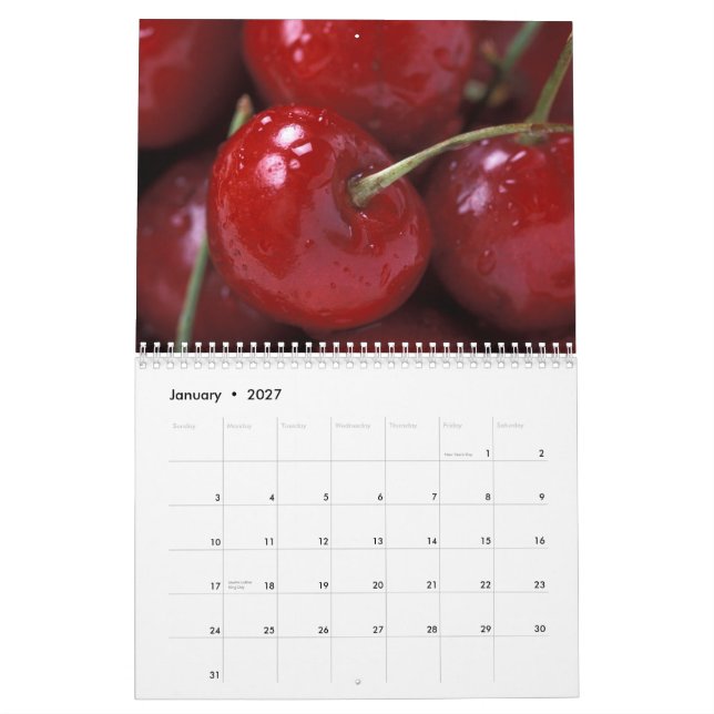 Sund fruktfotografikalender kalender (Jan 2027)