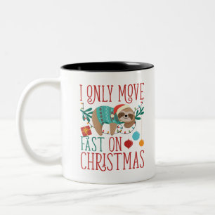 Sund jul - jag rör mig bara snabbt på jul Två-Tonad mugg