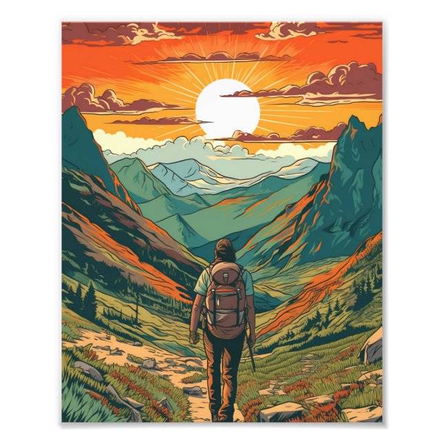 Sund klättring i bergsområden fototryck (Framsidan)