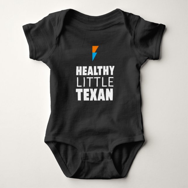 Sund lite Texan - svart T-shirt (Framsida)