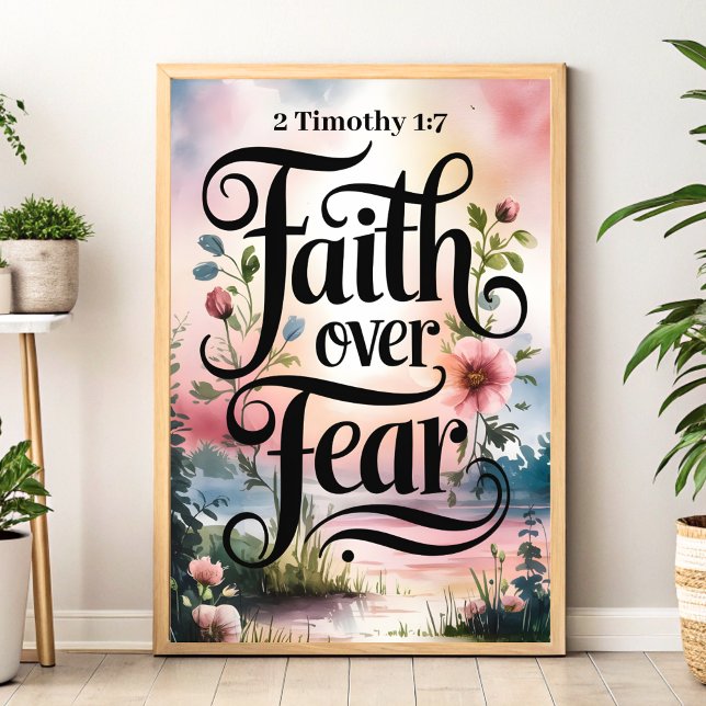 Sund över rädslan: 2 Timothy 1:7 Christian Wall Ar Poster (Skapare uppladdad)