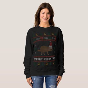 Sund, uggla, söt, långsam, Sloth Santa T Shirt