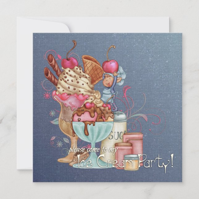 Sundae Chef Inbjudningar (Framsida)