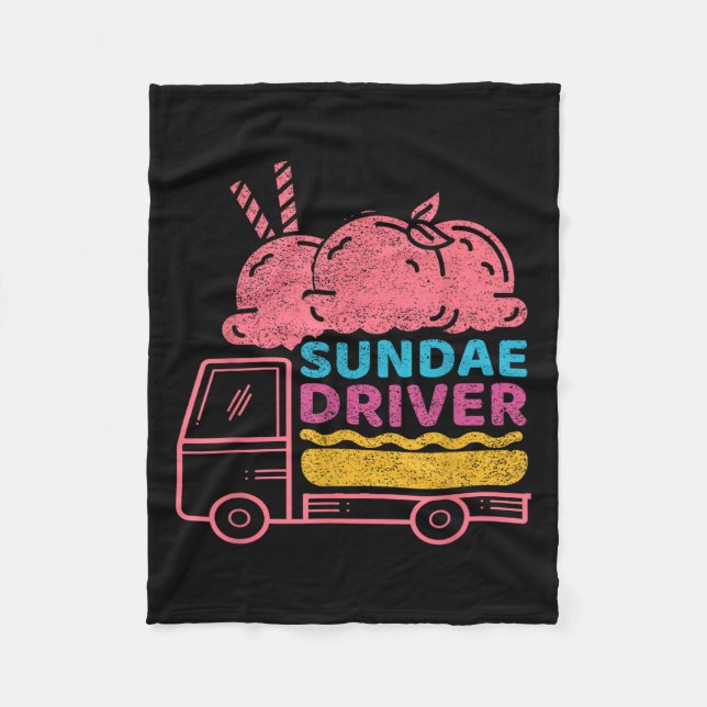 Sundae Driver Weed Sort  Fleecefilt (Framsidan)