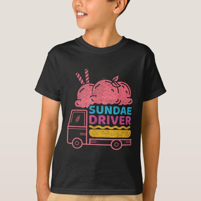 Sundae Driver Weed Sort  T Shirt (Framsida)