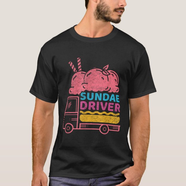 Sundae Driver Weed Sort  T Shirt (Framsida)
