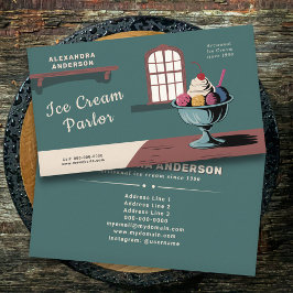 Sundae - Ice Cream Parlor Visitkort