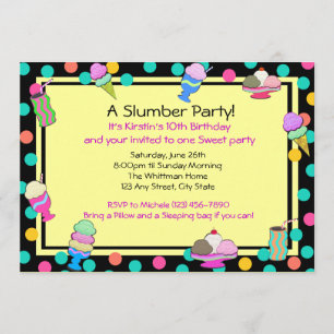 Sundae Party Birthday Inbjudningar