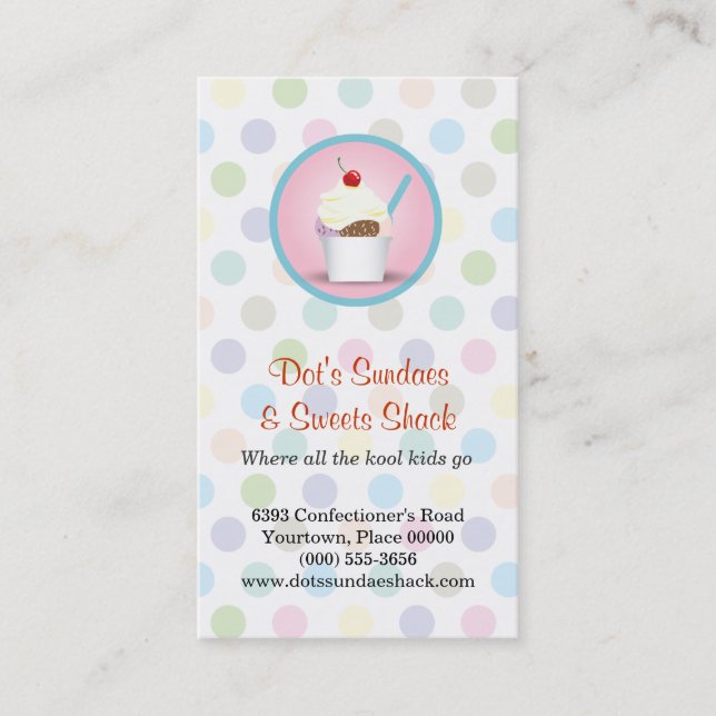 Sundae Shop Loyalty Rewards Lojalitetskort (Framsida)