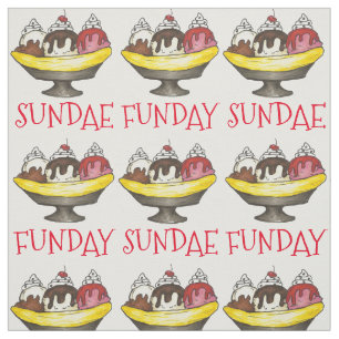 SUNDAE (SÖNDAG) FUNDAY Ice Cream Banana Split Food Tyg