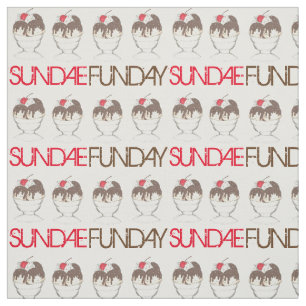 SUNDAE (SÖNDAG) FUNDAY Ice Cream Hett Fudge Foodie Tyg