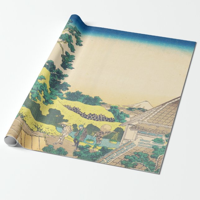 Sundai, Edo Hokusai Ukiyo-e Japanska Art Decoupage Presentpapper (Utrullad)