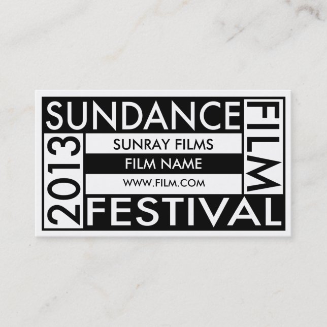 Sundance filmfestival 2013 visitkort (Framsida)