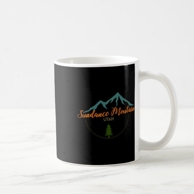 Sundance Mountain Utah Äventyr Skiing Snowboard Kaffemugg (Höger)