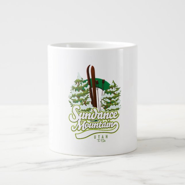 Sundance Mountain Utah Ski logotyp Jumbo Mugg (Framsidan)