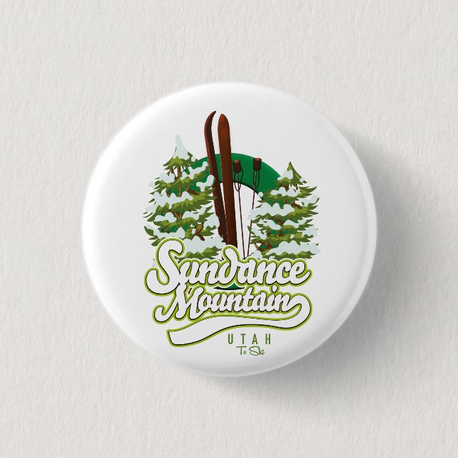Sundance Mountain Utah Ski logotyp Knapp (Framsida)