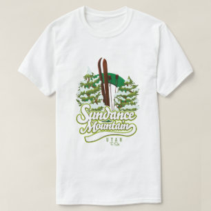 Sundance Mountain Utah Ski logotyp T Shirt