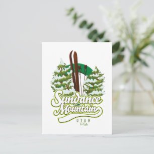 Sundance Mountain Utah Ski logotyp Vykort