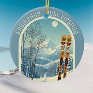 Sundance Mountain Utah skidminne Julgransprydnad Keramik