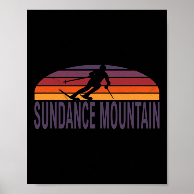 Sundance Mountain Utah Usa Ski Resort Snowboarding Poster (Framsidan)