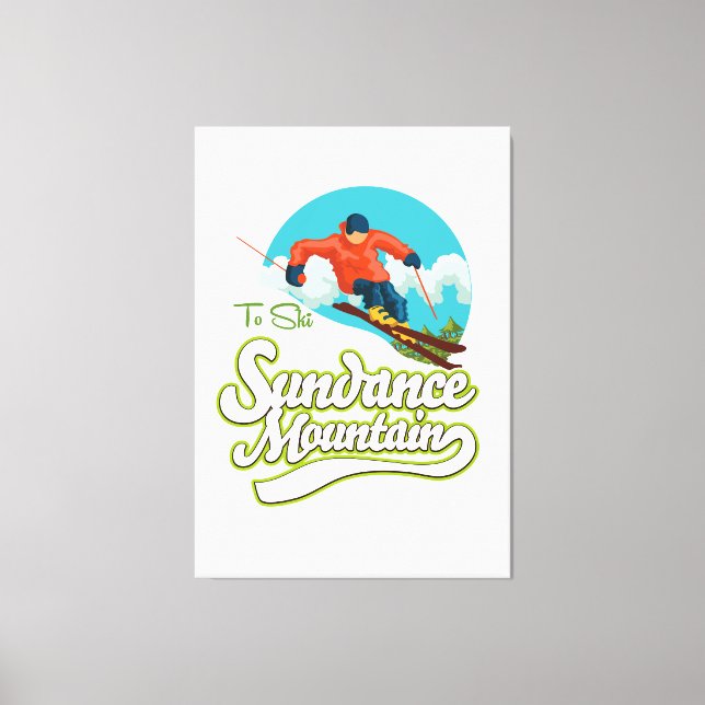 Sundance Mountains skidlogo Canvastryck (Framsida)
