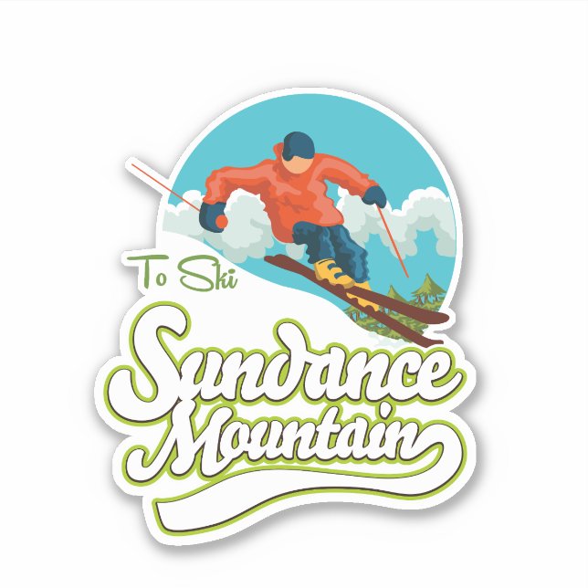 Sundance Mountains skidlogo Klistermärken (Framsida)