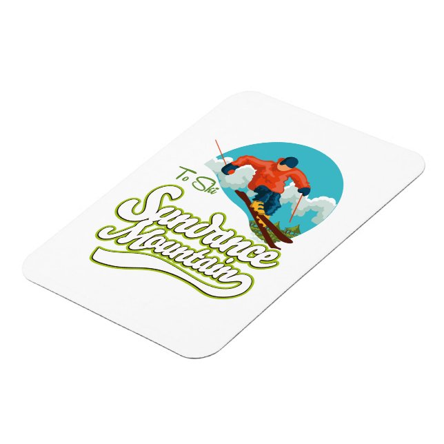 Sundance Mountains skidlogo Magnet (Vänstra Sidan)