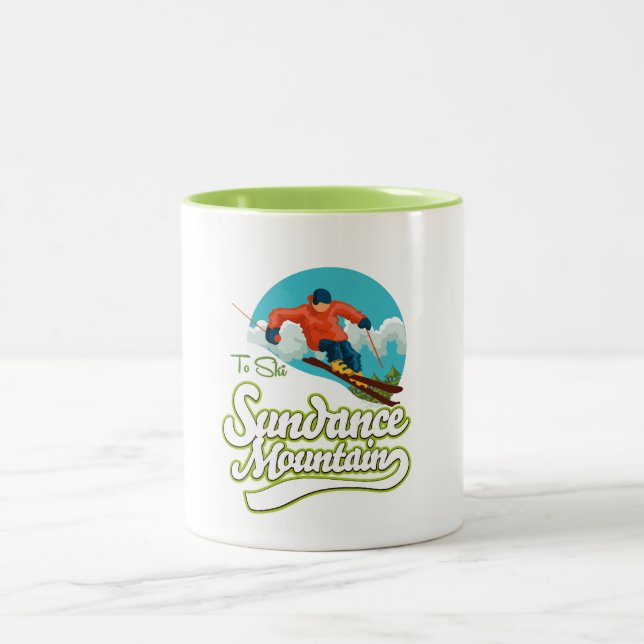 Sundance Mountains skidlogo Två-Tonad Mugg (Center)