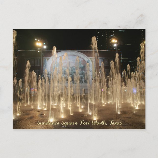 Sundance Square Chisholm Trail-målning Vykort (Framsida)