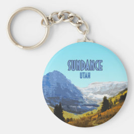 Sundance Utah Mountains Vintage Nyckelring