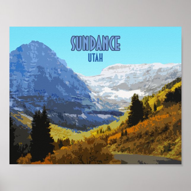 Sundance Utah Mountains Vintage Poster (Framsidan)