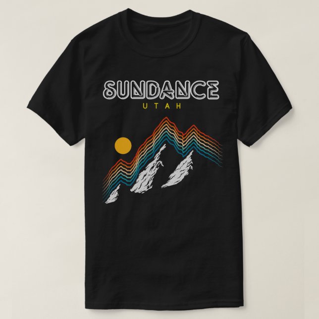 Sundance Utah USA hiking and klättning 1980-talet  T Shirt (Design framsida)