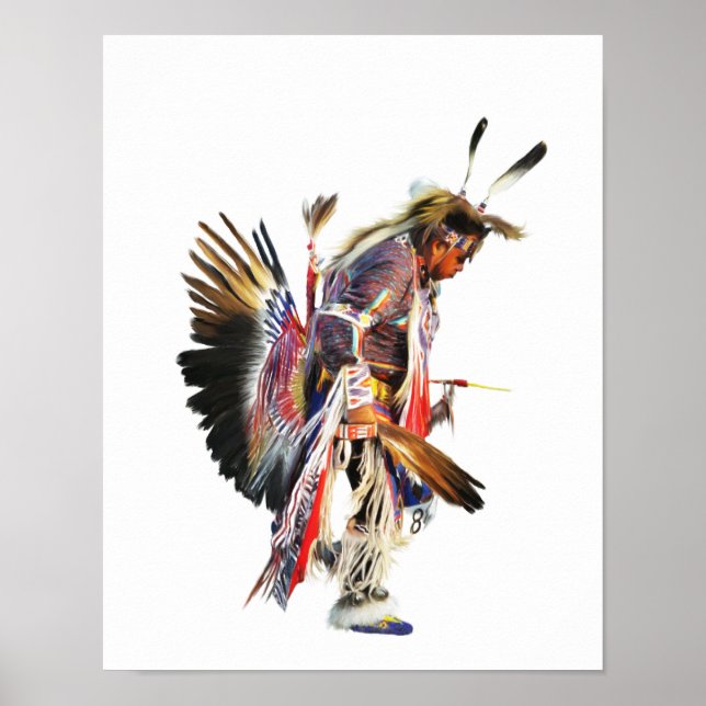 Sundancer - 11 x 14 Native American Art Poster (Framsidan)
