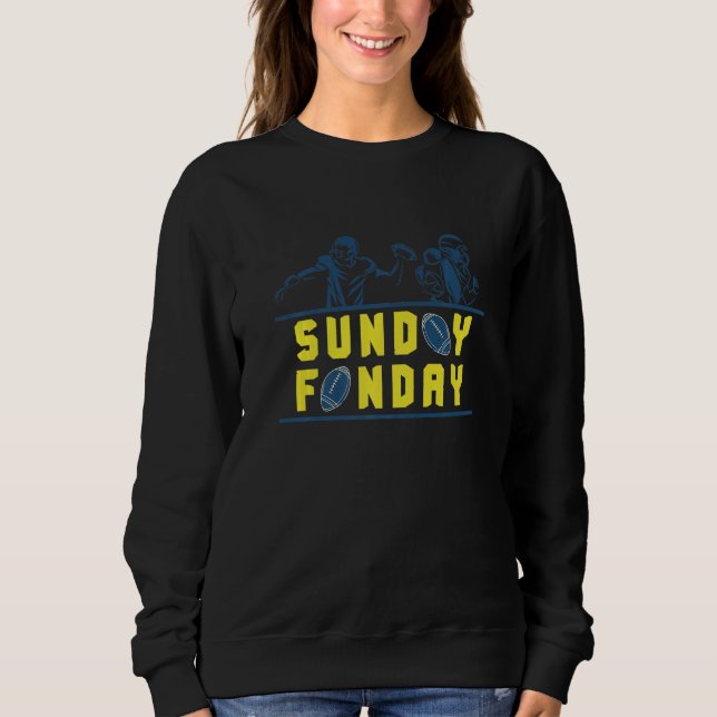 Sunday Funday American College Football Premium T Shirt (Framsida)