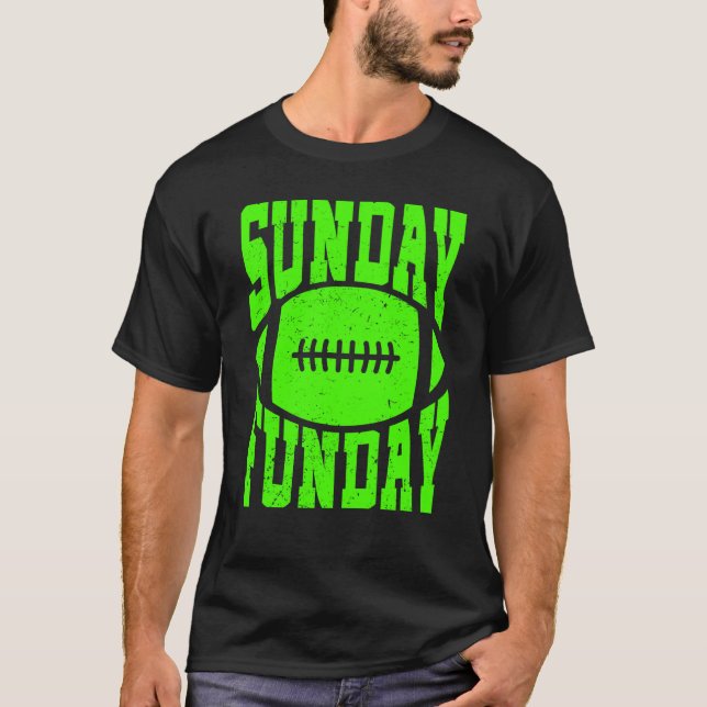 Sunday Funday Football Quote for Sport  5 T Shirt (Framsida)